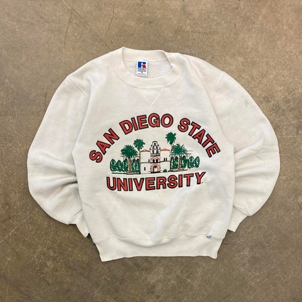Vintage San Diego State University Russell Athletic 90s College Crewneck Size S